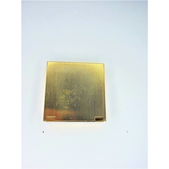 Vintage Avon Rectangular Engine Turn Stripe Case‎ Mirrored Cosmetic Compact - Picture 4 of 5